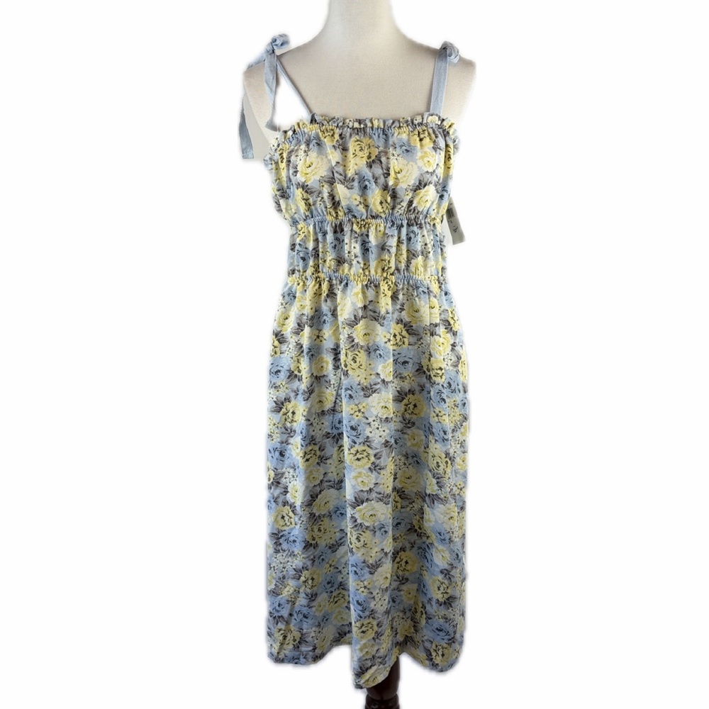 Love & Piece Collective Floral Milkmaid Dress Sz XL Cottage Coquette Garden Girl